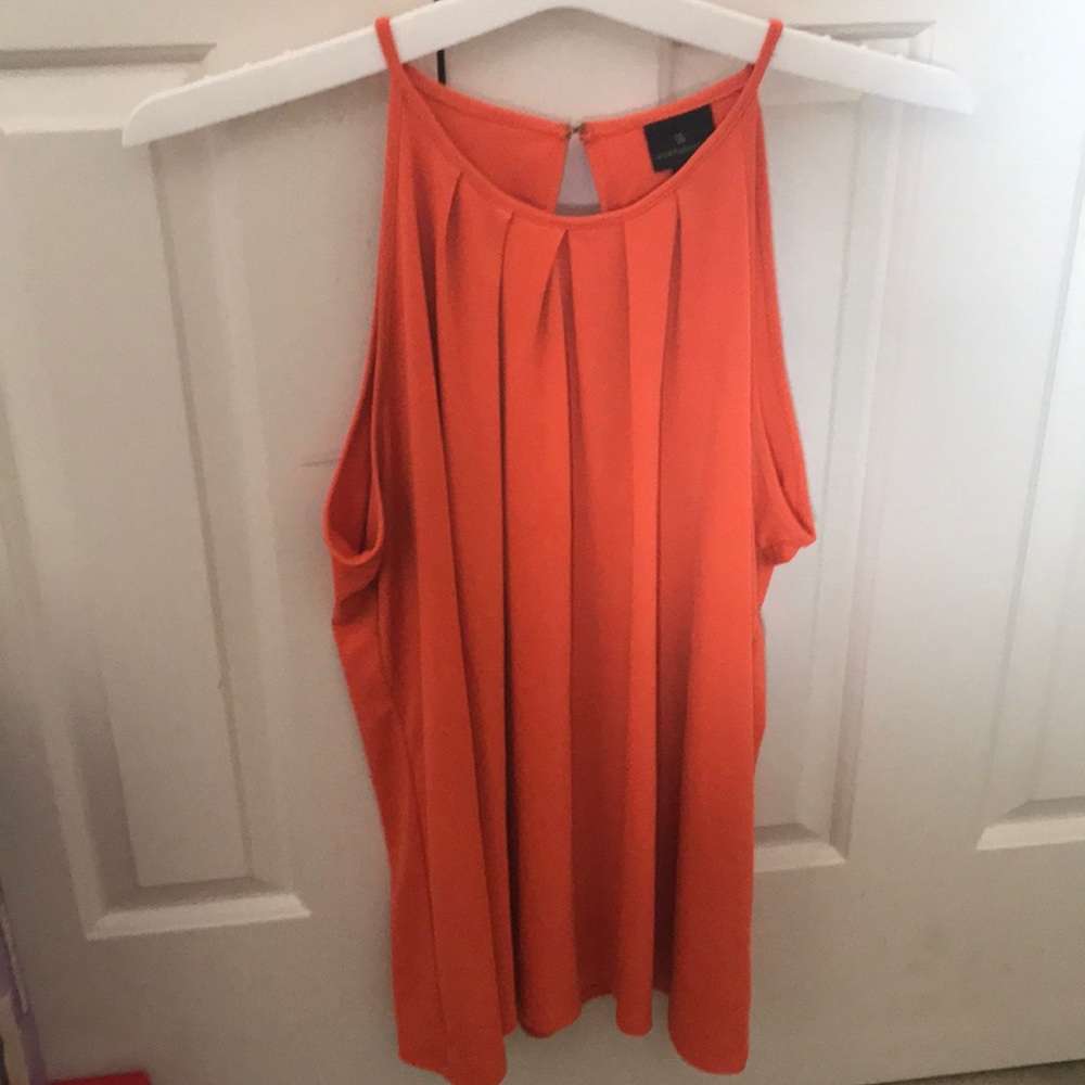 Orange tank top blouse